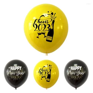 Party Decoration Product Year's Day 2024 Decor 12Inch Latex Balloon Fireworks Champagne Happy Year Holiday Decorations