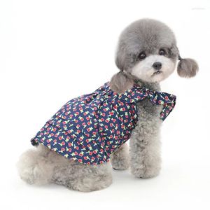 Vestido de verão de vestido de verão gato yorkie pomeranian shih tzu maltese bichon poodle schnauze roupas de cachorro vestidos de roupa de estimação