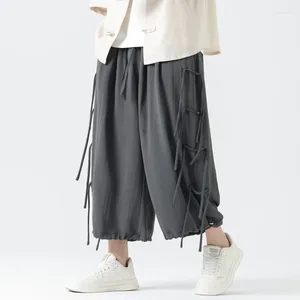 Pantaloni da uomo estate uomini sottili leggeri più dimensioni gamba a gamba larga casual donna oversize pantaloni sportivi da cantiere