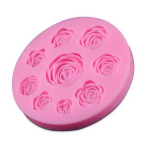 High quality 3D Silicone 8 Mine Roses Craft Fondant DIY Chocolate Mould Cake Decoration Candy Soap Mold Baking Tools6270674