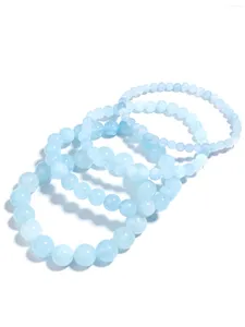 Strand Oaiite Natural Aquamarine Beaster Bracelet для женщин медитация духовное исцеление растяжение Рейки Энергетическое камень мужчины