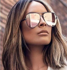 Pink Sunglasses Silver Mirror Metal Sun Glasses Pilot Sunglasses Women Men Shades Top Fashion Eyewear Lunette5359337