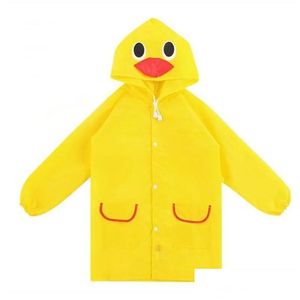 Raincoats Waterproof Children Kid Cartoon Design Baby Summer Rainwear Ponchon 90-130Cm Length Drop Delivery Home Garden Household Sund Dhlah