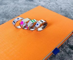 High quality fashion jewelry men039s and women039s dice rings titanium steel festival gifts1601091