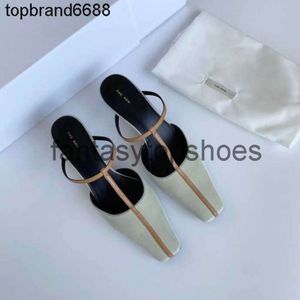 The Row Dress Women TR Designers Rois Shoes Spring shoes Summer New Cowhide Muller Modern Comfortable Sandals Women's Shoes Size 34-39