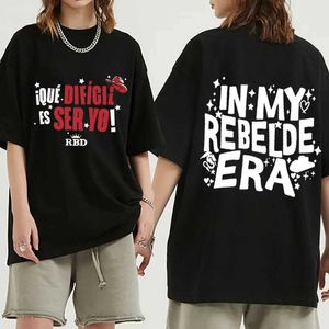 Herr t-shirts rbd rebelde turné 2023 grafisk t-shirt tv-show o-hals bomull kort slve t-shirt kvinnor män mode överdimensionerade t shirts strtwear t240425