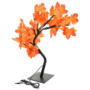 Dekorativa blommor LED Maple Tree Light Lamp Tlighted Trees For Table Decoration Inside Desk Lamps Bedroom Bedside Desktop Up Indoor