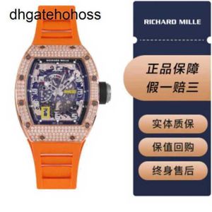 Top Richamills Watches Mechanical Watch Millsr Mens RM030 Rose Gold Orange 2RN5 FRJ