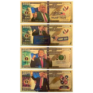 Trump 2024 Banknote 45th President of American Gold Foil US Dollar Bill Set Fake Money Commemorative Coins LL
