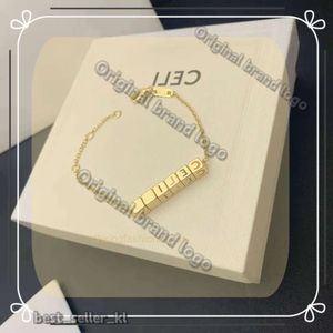 Designers Jewels CELI New CE Home Color Square Letter Bracelet Match Home Dice Building Blocks Fashionable Foreign Style Bracelet Ins Gold Bracelet 506