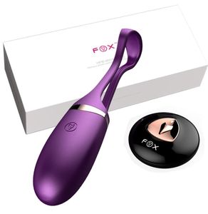 Fox New Wireless Voice Control Vibrating Egg Sex Toys for Women Waters Imperpermey 10 Modo Gspot Vibrador Massager Produtos de sexo adulto Y182528698