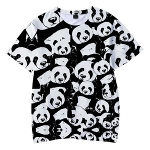 T-Shirts Neue Sommerpanda-Jungen Neutral T-Shirt 3D gedruckt Sport atmungsaktiv