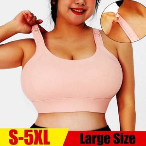 Bras Cloud Hide Plus Size Sports Bra for Big Lady High Impact 5XL Shockproof Underwear Women Gym Fitness Tank Top Running Shirt Y240426