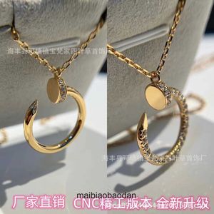 Cartre High End jewelry necklaces for womens Nail Head and Tail Diamond Nail CNC 925 Silver Plated 18K Gold Original 1:1 With Real Logo and box