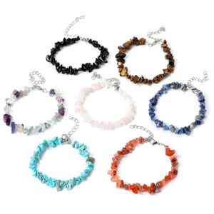 Braccialetti di fascino gemme naturale pietra irregrone irregeraga ametista fluorite rosa gocce di cristalli perle bracciali bracciali da braccialetto per d dhgarden dhper