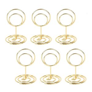 10pcs metalowe miejsce karty Pieściwy PO klip stojaki na stole ślubne Nazwa Nazwa Stand Stand for Birthday Strona główna Dekoracja domu 240429