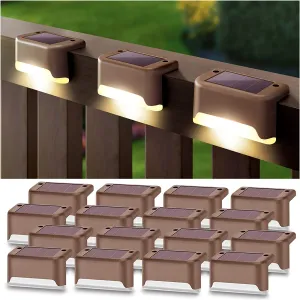Decorations LED Solar Deck Lights Outdoor Solar Path Garden Light Waterproof Solar Step Lamps Decoration for Patio Stair Fence Courtyard