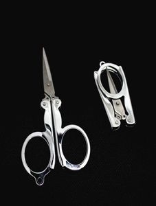 Hela Diamond Portable Folding saxen vikbara fällbara saxar Collapsible Medium Trip Scissors Travel Sessor Color Silver6498366