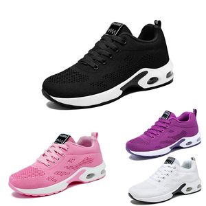 Free Shipping Men Women Running Shoes Lace-Up Anti-Slip Low Solid Mesh Black White Pink Purple Mens Trainers Sport Sneakers GAI