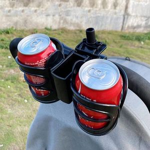 ベビーカー部品便利なベビーボトルホルダー調整可能な黒いプラムカップダブルアクセサリー