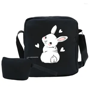 Bag Cartoon süße Leinwand kleine Crossbody Taschen Frauen Tierversuchern und Handtaschen Teen Fashion Mini Schulter