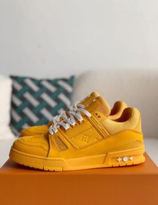 Best quality new maxi sneakers designer yellow sneakers trainer fashion shoes big size best quality fast ship size46