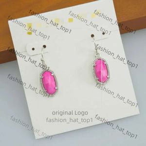 Designer de brinco de KendRascott KS Jóias LEE Oval Rosa Rosa Reda Earrings Pingentes de Earhooks Earrings Mulheres Luxo Kendras Scotts Jóias 4028