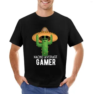 Herrpolos nacho genomsnittlig spelare videospel humor gåvor t-shirt vanlig vintage tees mens t shirts