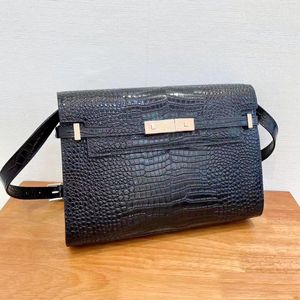 Роскошная женщина черная кожаная манхэттенская сумка мужская сумочка с клатчкой Портфель Поперечный кусочек дизайнерские сумки кошельки мода мода сумки на плече