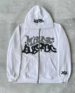 Ediv mäns hoodies tröjor amerikanska retro brev tryckta hoodies man kvinnor harjuku lång släpa upp över stora huva tröjor y2k casual jacka rockar d240429