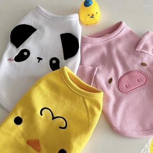 Dog Apparel Cute Panda Vest Summer Clothes Small Cartoon Pullover Teddy Animal Pattern Two Legs Pet Supplies