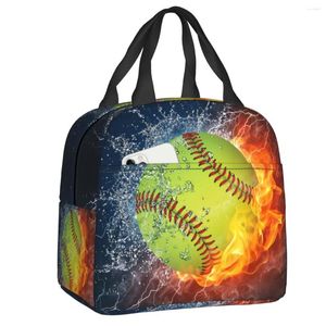 Aufbewahrungstaschen Basketball Baseball Football Print Lunchbeutel wasserdichte Kühler Thermal isoliert Box für Frauen Kinderschule Food Tote