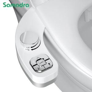 SAMODRA Button Bidet NonElectricSelf Cleaning Dual Nozzle Frontal and Rear Wash Fresh Water Toilet Seat Attachment 240415