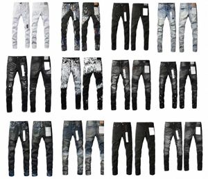 Lila varumärke jefé för män kvinnor byxor lila jeans sommarhål i hög kvalitet broderi lila jean denim byxor mens jeans b3yq#