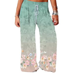 Calças femininas Capris Spring Summer Summer Floral Floral