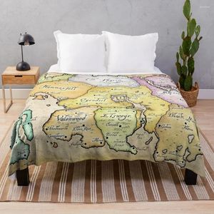 Mapa de cobertores de tamriel arremesso cama cobertor retros