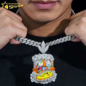 Cartoon Hip Hop Cartom3 Pendente de fantasma engraçado 925 Silver Icene