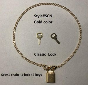 Girl Classic LockカスタムメイドSetScn 1セット1 Chain1 Lock2 Keys v文字ペンダントこのリンクは別々に販売されていません7787816