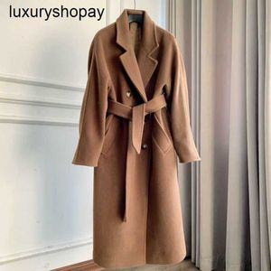 Maxmaras Cashmere Coat Womens Wool Coats Interior Versão 801 Long 10 Doublesided for Temperment Korean Lo