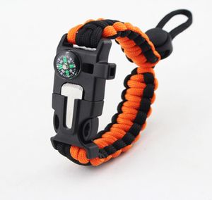 Ny militär akutparacord EDC -armband Multifunktion Camping Field Survival Escape Tactics Wrist Strap Wilderness Survival3767783