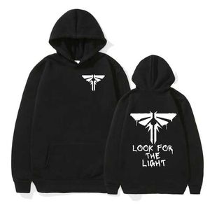 Moletons masculinos Moletons The Last of Us Look for The Light Firefly Mark Hoodie Homens Mulheres Moda Long Slve Pulôver Moletom Roupas Oversized Hoody T240428