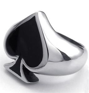 POKER CLASSE POKER SPAGES GUMBLER Buona fortuna Ring da uomo Ring per uomini Gioielli grandi dimensioni 714 US MASCHILE SIRNET RINGI ANEL9332049