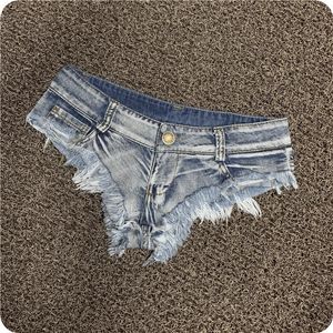 Sexy Women Low Rise Stretch Mini Denim Shorts Pants Beach Party Club odzież 240423