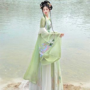 Этническая одежда Женщины ханфу платье китайская династия Тан Традиционное ханфу набор женская косплей костюм летнее платье ханфу одежда