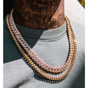 10k 14k guldpläterad kubansk länkkedja hiphop smycken anpassad kedja vvs moissanite halsband med