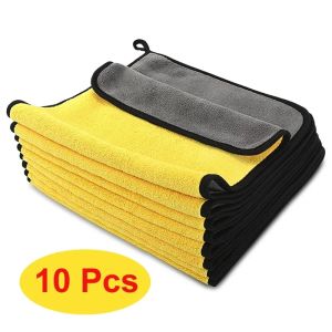 10 pezzi Extra morbido per asciugamano in microfibra di autolafibra per auto -asciugatura in tessuto per auto per auto per auto -washtowel Non scrat mai