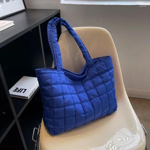 Hobo große Kapazität Winter Umhängetasche Frauen Feste Farben Handtaschen Baumwolle Freizeitkäufer für Frauen Mode Top Griff Bolsa