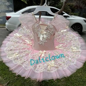 Crianças adultas profissionais balé tutu bailarina princesa vestido adolescente cisne swan dança de dança roupas de balé infantil 240426