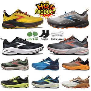 2024 Fashion Brooks Cascadia 16 Мужские кроссовки Hyperion Tempo Thepo Triple Black White Sere Orange Trainers Outdoor Мужчины повседневные спортивные кроссовки бегают ходьба