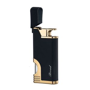 Metal Straight Punch Windproof Lighter Without Gas Lighter Custom Cigarette Lighter